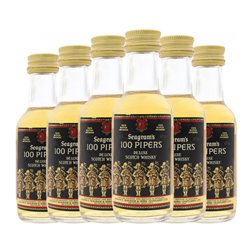 Whisky Blended Seagram's 100 Pipers Botellín Miniatura 5 cl (Caja de 6 unidades)