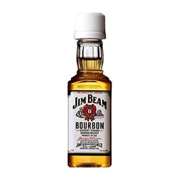 Whisky Bourbon Caja de 12 unidades Jim Beam Straight 4 Años Botellín Miniatura 5 cl
