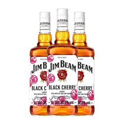 Whisky Bourbon Jim Beam Black Cherry 1 L (Caja de 3 unidades)