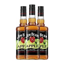 Whisky Bourbon Jim Beam Kentucky 1 L Apple — Manzana (Caja de 3 unidades)