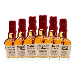 Whisky Bourbon Maker's Mark Botellín Miniatura 5 cl (Caja de 6 unidades)