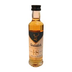Whisky Single Malt Glenfiddich Escocia 18 Años Botellín 20 cl