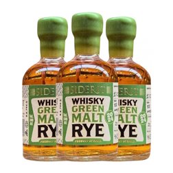 Whisky Single Malt Siderit Rye, Green — Verde Botellín Miniatura 10 cl (Caja de 3 unidades)