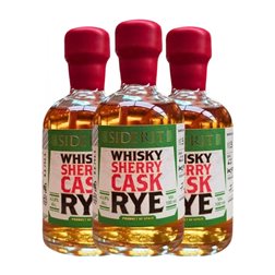 Whisky Single Malt Siderit Sherry Cask Finish — Acabado en Barrica, Rye Botellín Miniatura 10 cl (Caja de 3 unidades)
