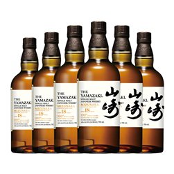 Whisky Single Malt Suntory Yamazaki Edición Limitada, Centenario, Japanese Mizunara Oak Cask — Barrica de Roble Japonés Mizunara 18 Años 70 cl (Caja de 6 unidades)