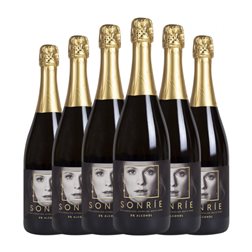 Win Sonríe 75 cl Sin Alcohol Espumoso Blanco (Caja de 6 unidades)