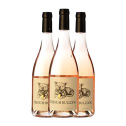Wines and Brands French Bulldog Vin de Pays d'Oc Rosé — Rosado Joven 75 cl Vino Rosado (Caja de 3 unidades)