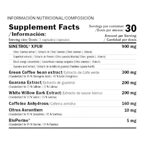 X-FAT Thermogenic fat burner 90 Caps-detalle