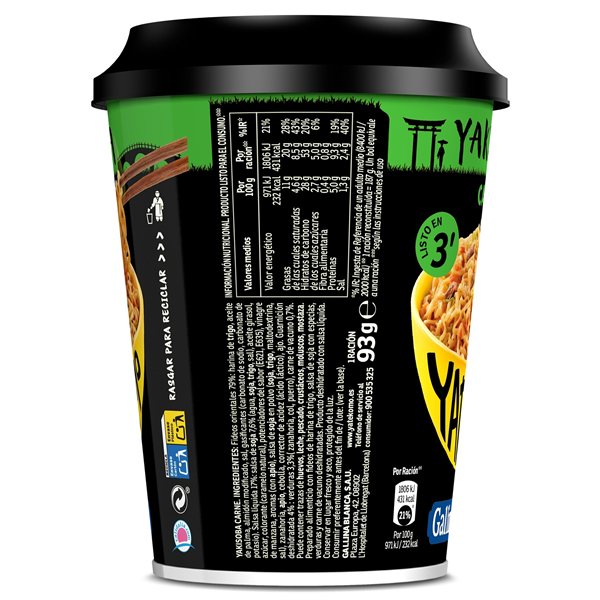 Yatekomo carne yakisoba-detalle