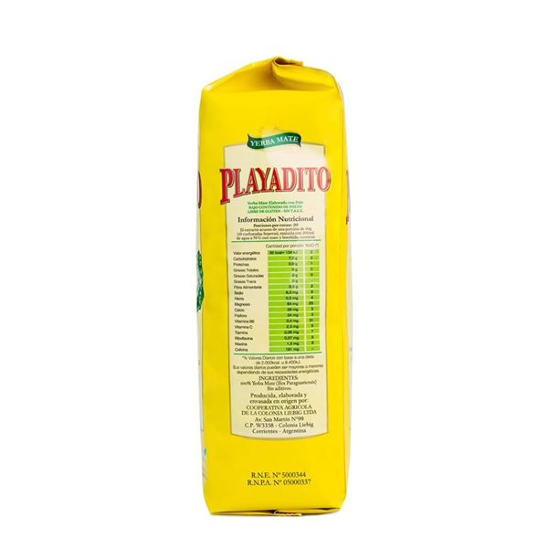 Yerba Mate 1kg Playadito-lateral