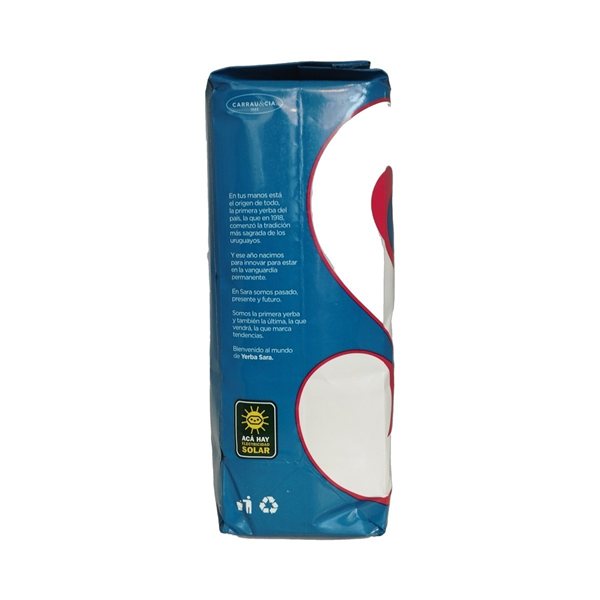 Yerba mate Azul extra mild 1 kg Sara-lateral