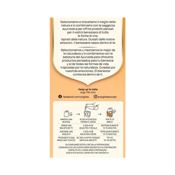Yogi Frio Pêche et Mangue Bio 15 sachets-trasera