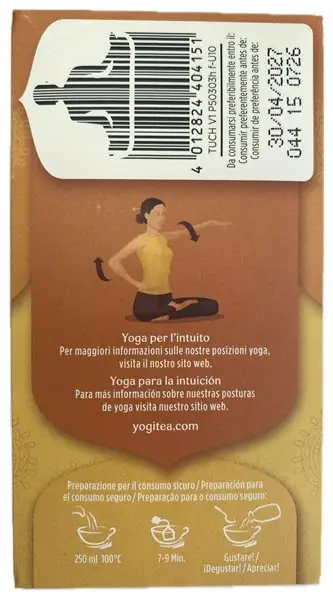 YOGI TEA CHAI TURMERIC 17 BAGS-lateral