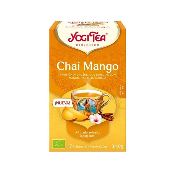 Yogi Tea Chai Mango 17 filtres Bio-detalle