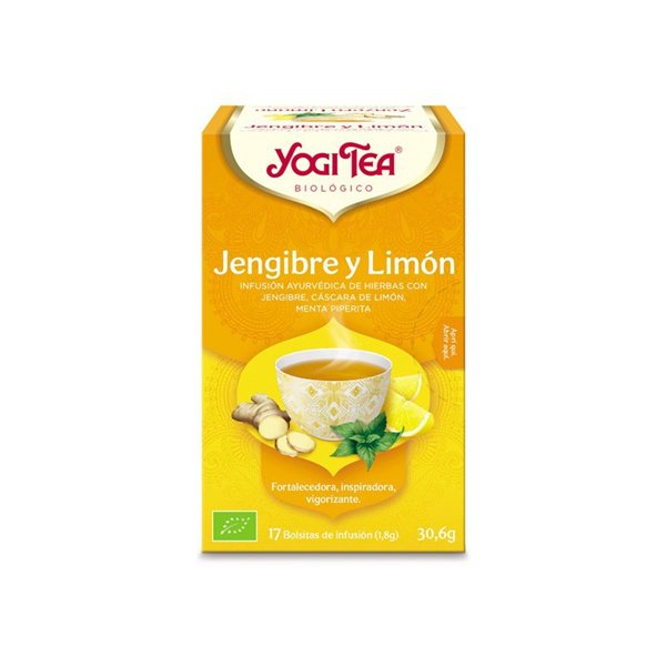 Yogi Tea Ingwer und Zitrone 17 Bio-Teebeutel-lateral