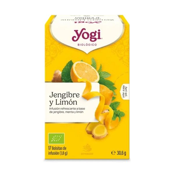 Yogi Tea Ingwer und Zitrone 17 Bio-Teebeutel-trasera
