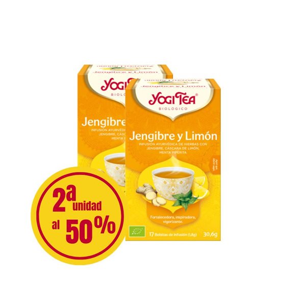 Yogi Tea Gingembre et Citron 2ème unité à 50% 17 filtres BIO-detalle