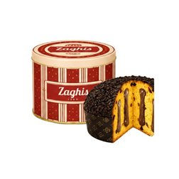 Panettone Zaghis fourré au chocolat, boîte basse 800 g