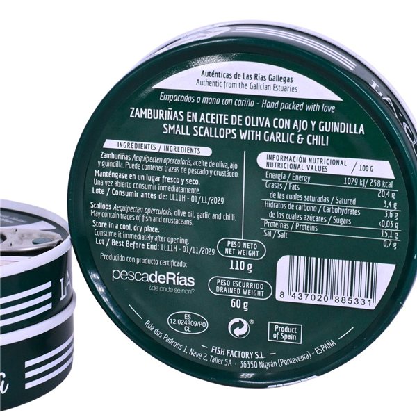 Knoblauch-Galizische Muscheln-detalle