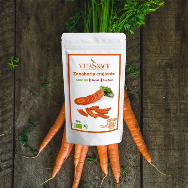 Zanahoria crujiente ecológica VITASNACK-detalle