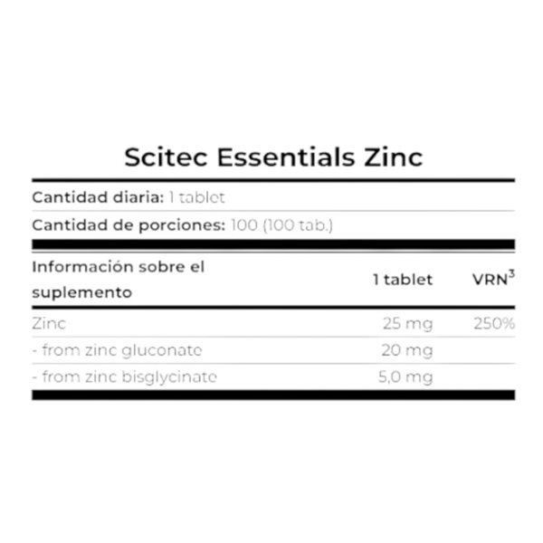 Zinc 100 Tablets-detalle