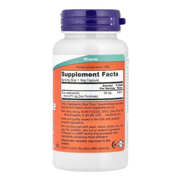 Picolinate de Zinc 50 Mg 120 Caps-detalle