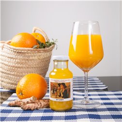 Zumo de Naranja y Cúrcuma Ecológico: Pack 14 Botellas 200 ml + Regalito