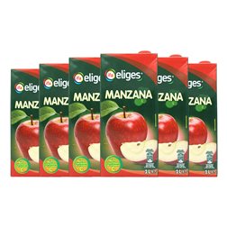 Zumo Eliges 1 L Manzana (Caja de 6 unidades)