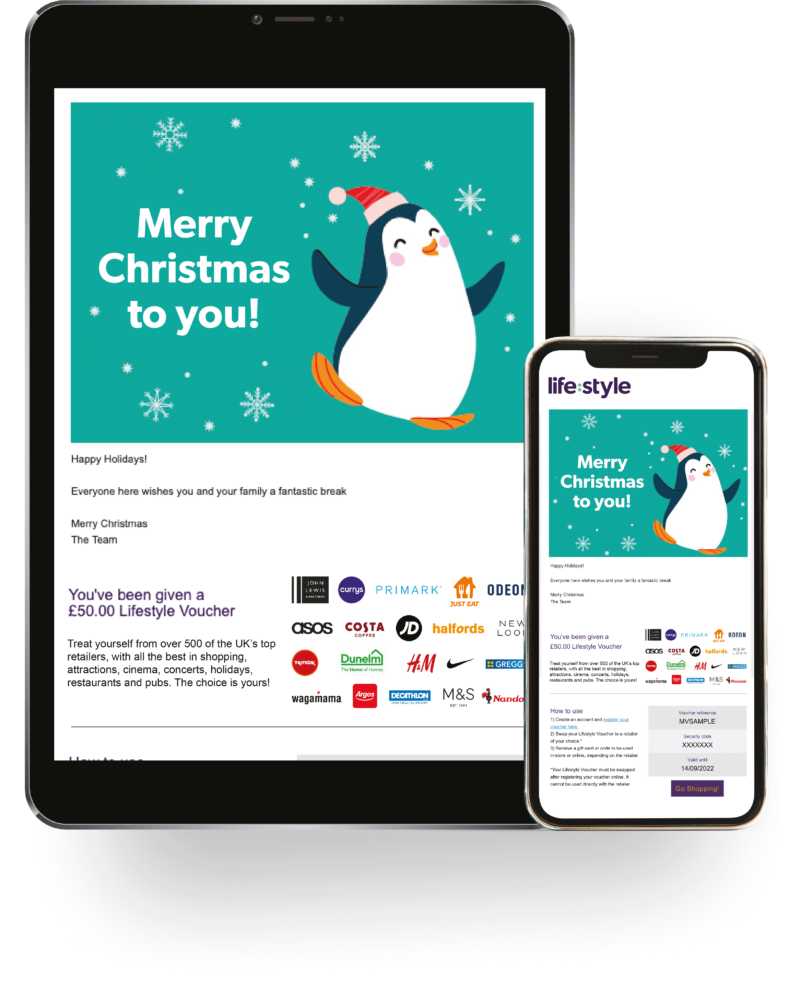 Laptop phone digital gift card