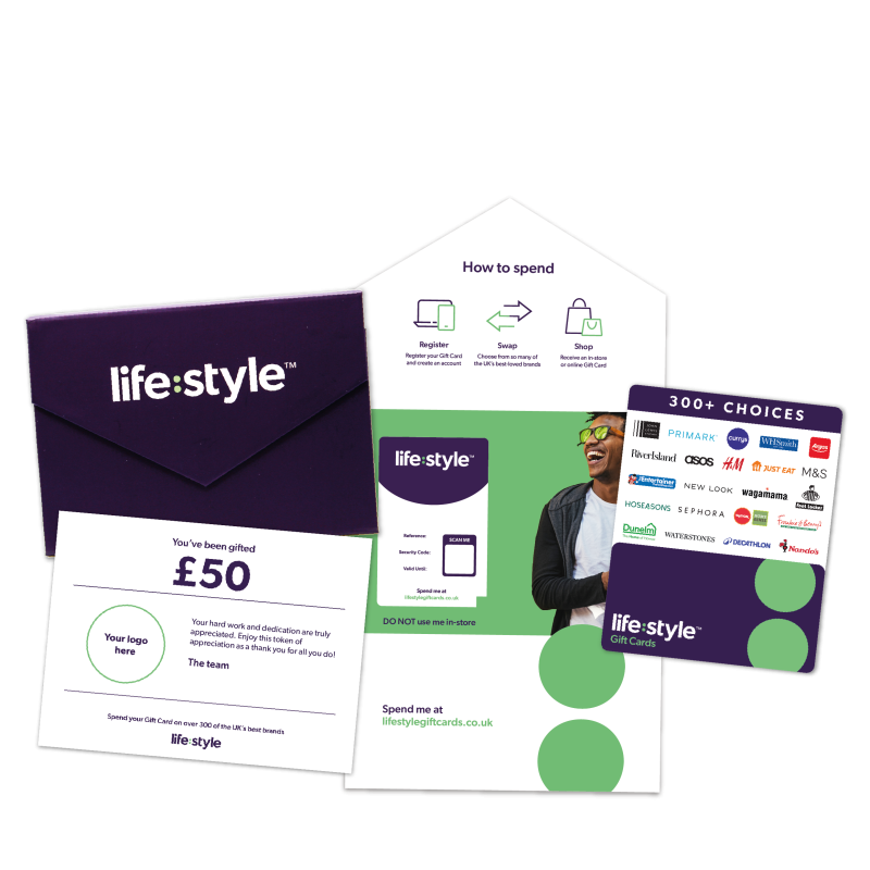 Lifestyle ecofriendly products packaging gift cards