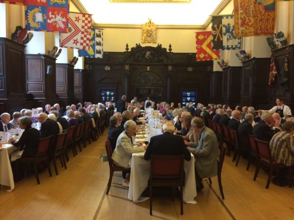 Members and guests enjoy lunch at the Stationers Hall