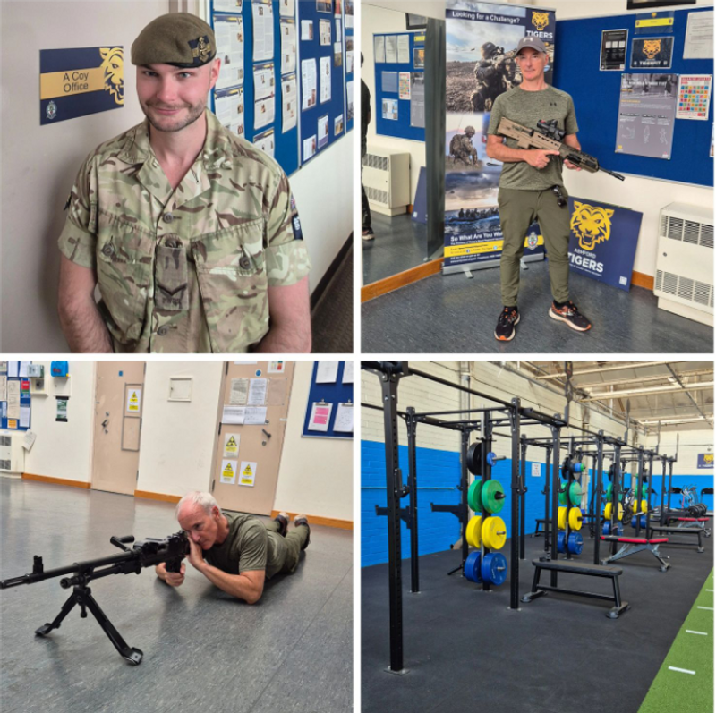 Master Needlemaker Nick Macrae during a private tour of the 3PWRR training base in Ashford. Escorted by LCpl Stroud.