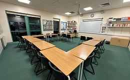 Photograph of Classroom 217, Woodhouse College