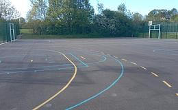 Photograph of Outdoor Basketball Court, Hertswood Academy