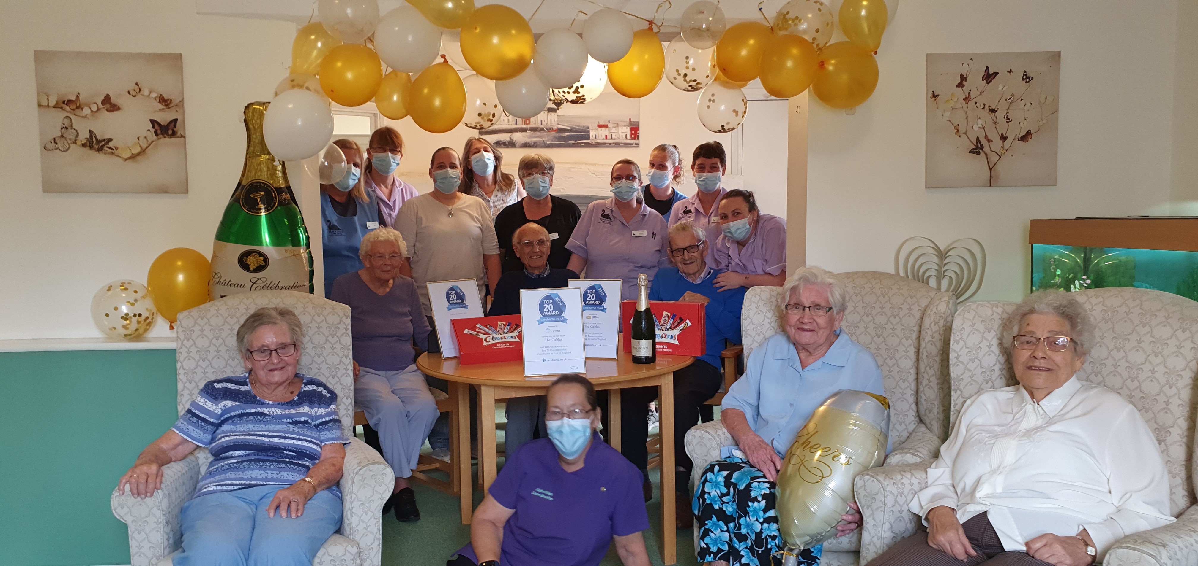 Staff and residents marked their award win together at the home with a special celebration. 