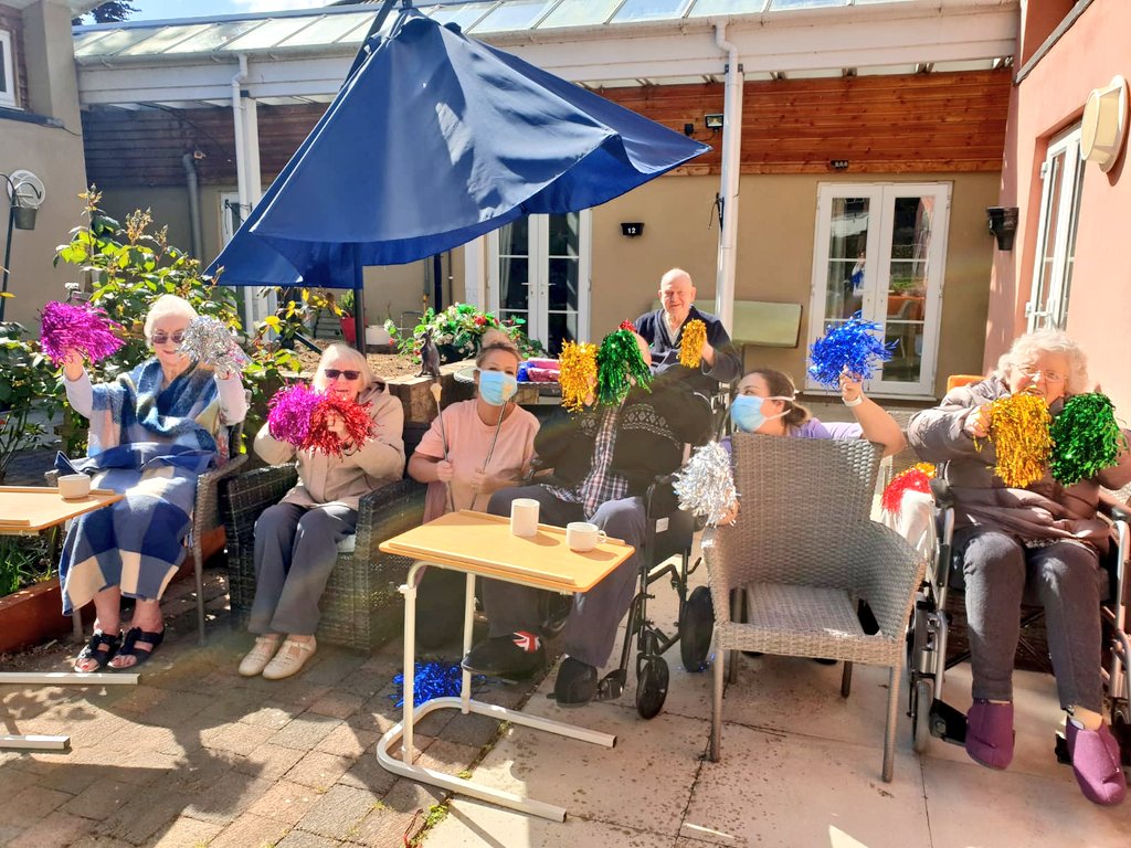 Residents and staff at the Laurel Lodge Summer celebration in 2020. 