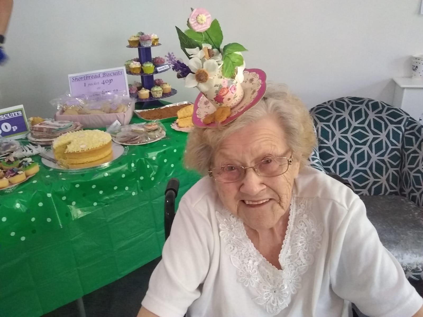 At The Haven Care Home our residents and staff made paper tea party hats featuring McVities biscuits! 