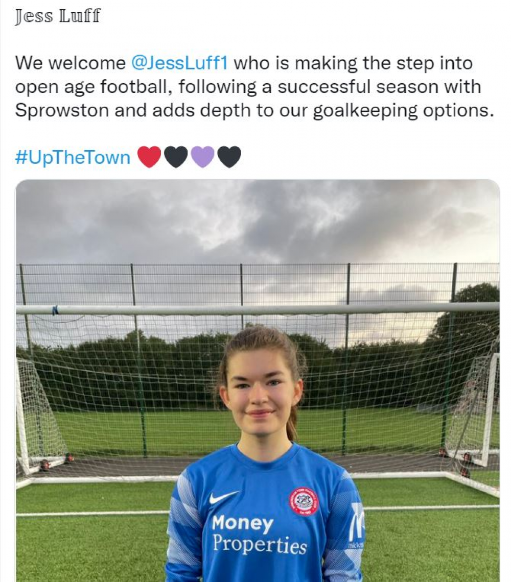 Black Swan Care Group have sponsored local girl Jess Luff as she joins Wymondham FC Ladies.  