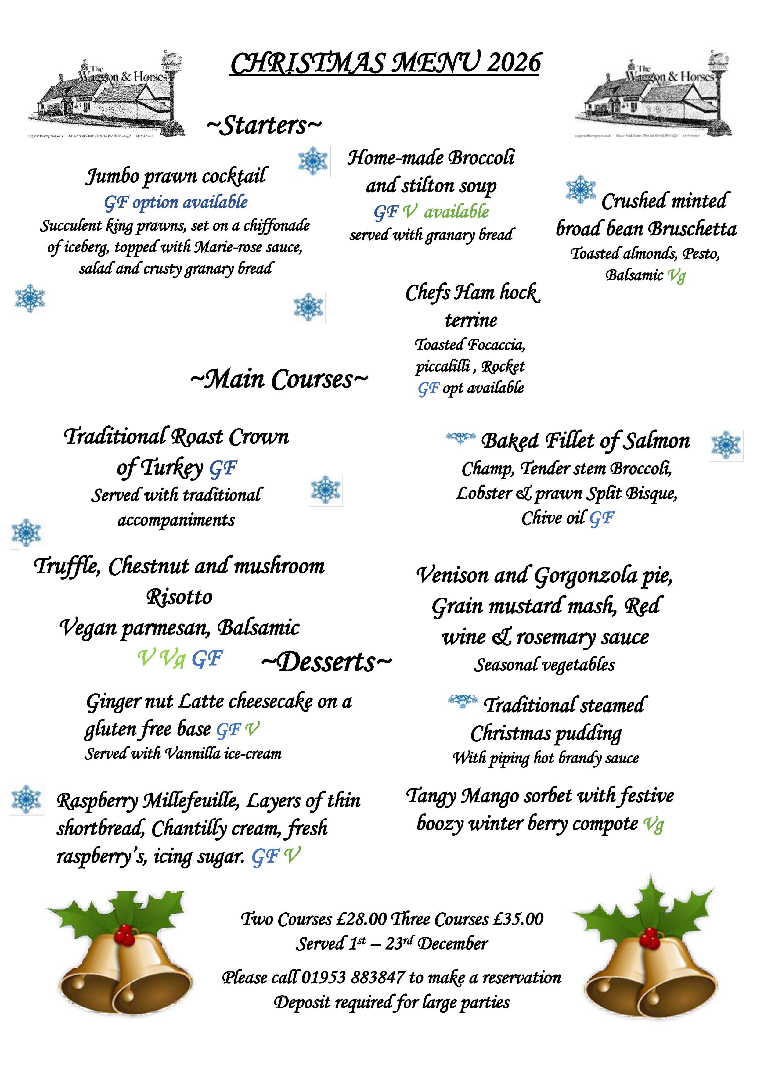 Christmas Menu 2026