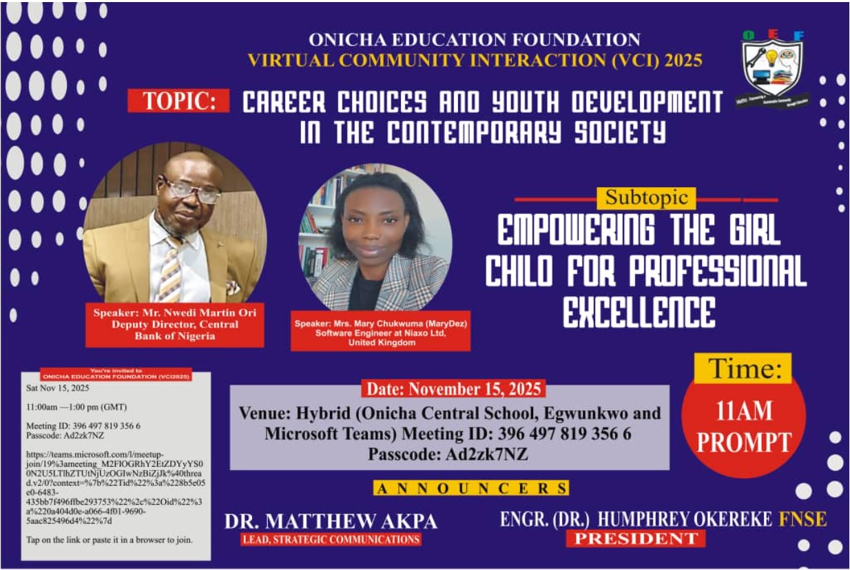 Students learning together in Onicha community