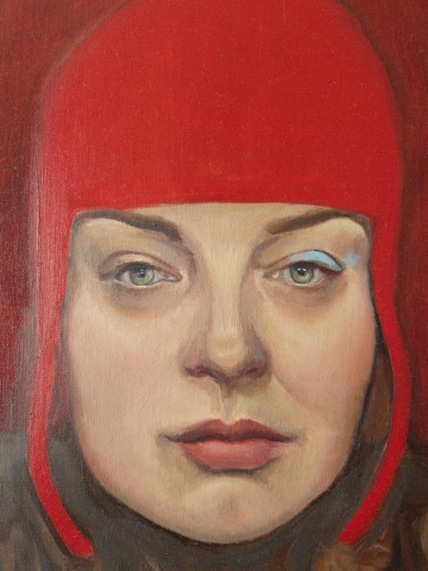 Girl in red hat