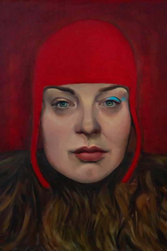 Girl in red hat