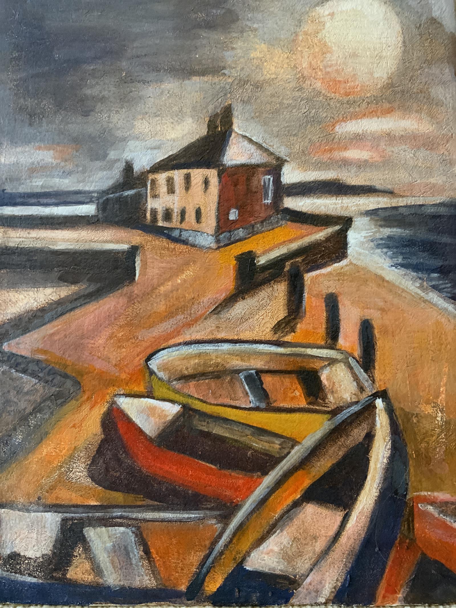 Boats in moonlight