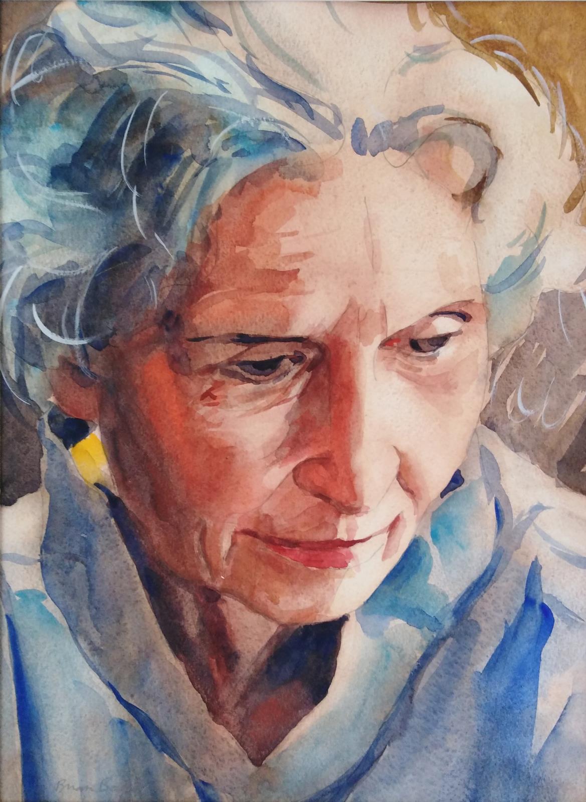 STUDY IN OCHRE AND BLUE