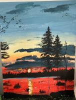 The little sea sunset