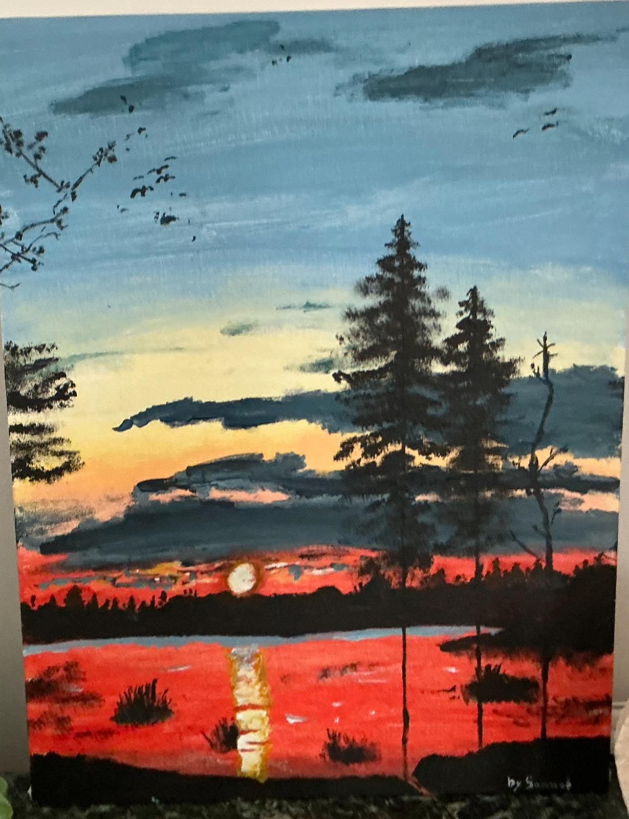 The little sea sunset