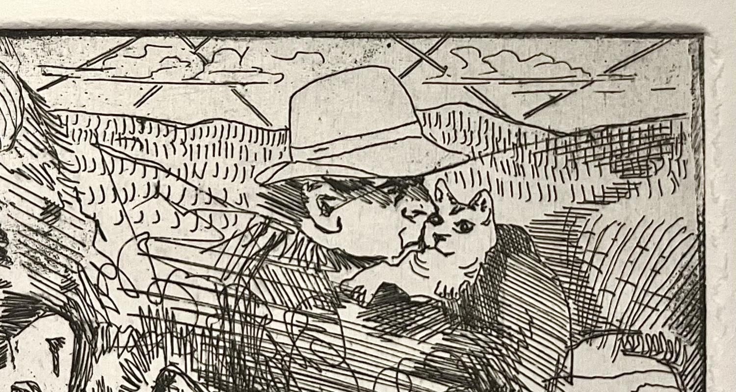 Artists and their cats.