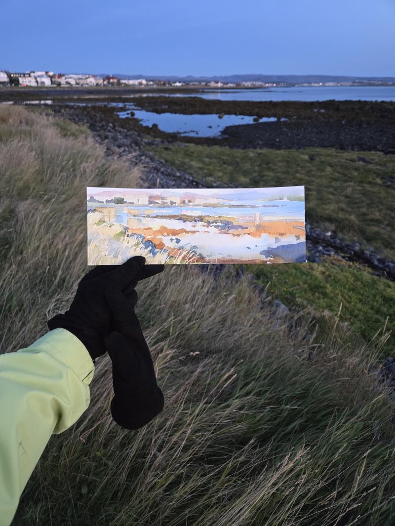 "Gullna sólsetur Vesturbæjar"/"Golden sunset Vesturbaer"