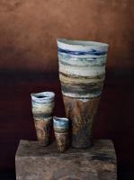 Layers of Perspective: The Somerset Levels From West Mendip Ridge (Trio of Landscape Vessels)