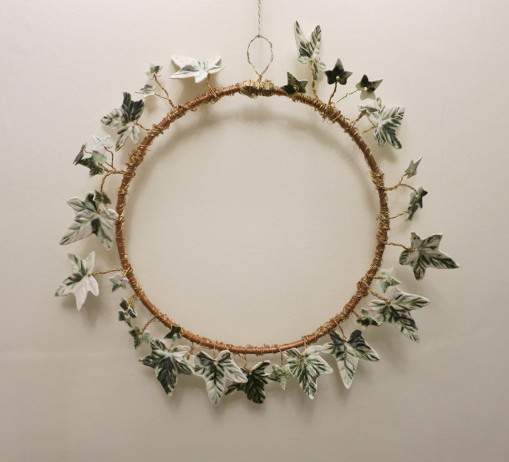 Porcelain Ivy Wreath